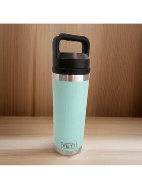 YETI Rambler 18oz Bottle Chug Cap Seafoam Green Insulated Stainless Steel
